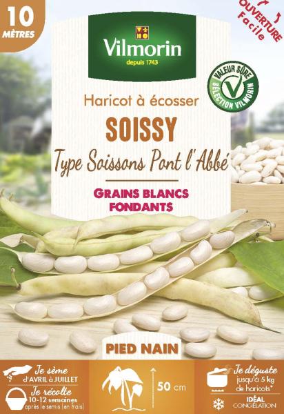 Légumes Secs - Haricot Nain à Ecosser Soissy (type Soissons Pont l'Abbé) - 10 m - PACKAGING_RECTO